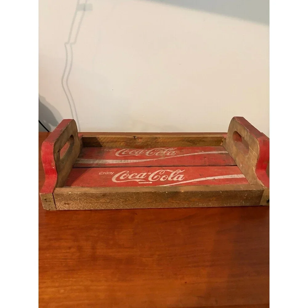 1971 Coca-Cola Wooden Serving Tray Rustic Reclaimed Coke Crate